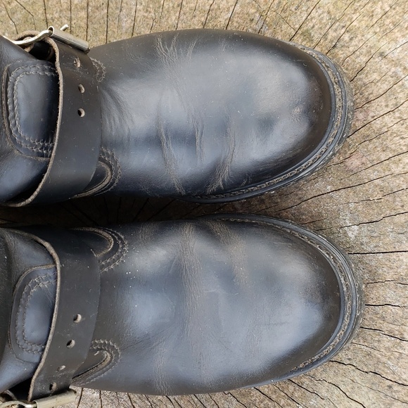 Leather Moto Engineer Boots - Picture 7 of 11